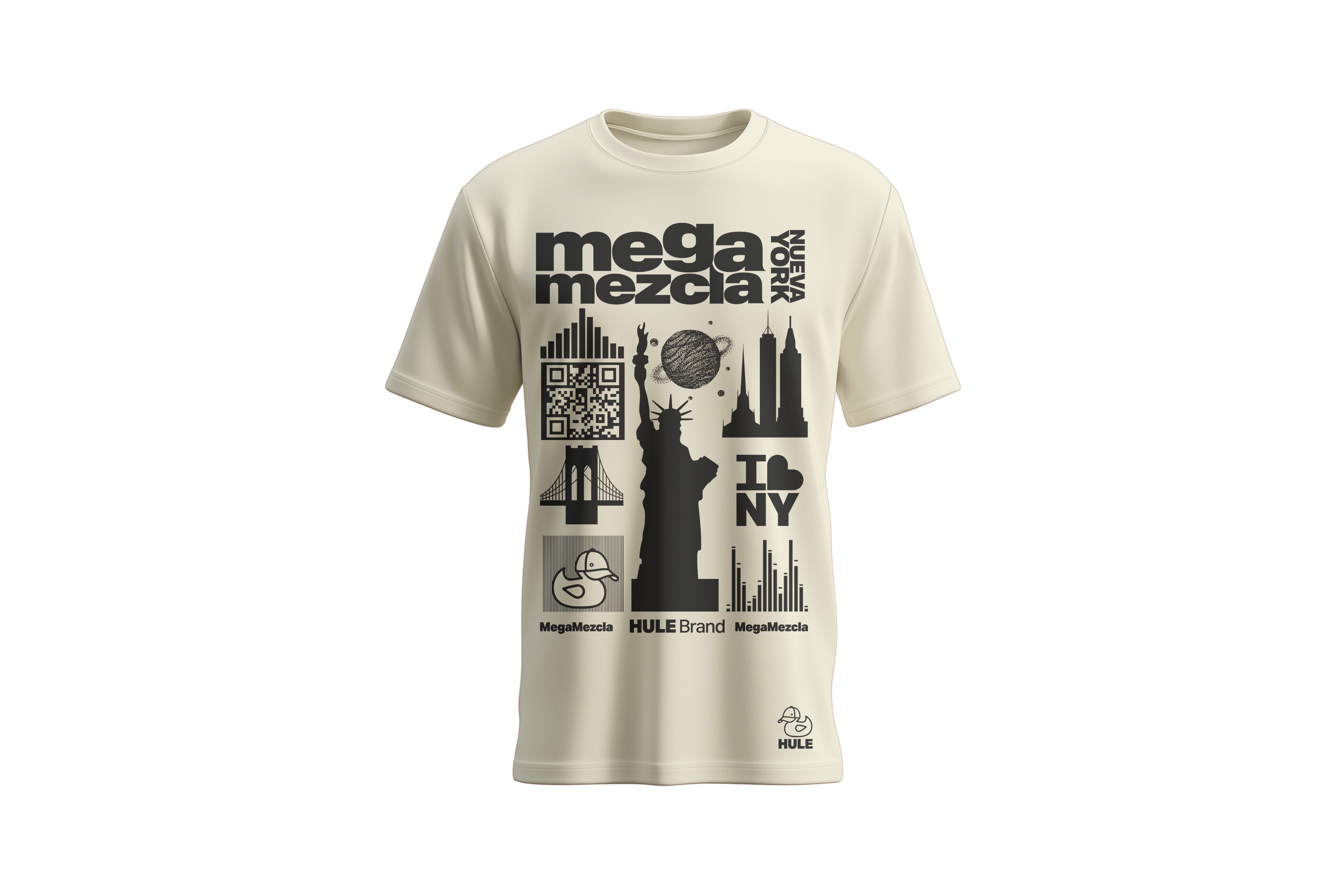 Mega Mezcla Beige T-Shirt - Official Collectible Merch