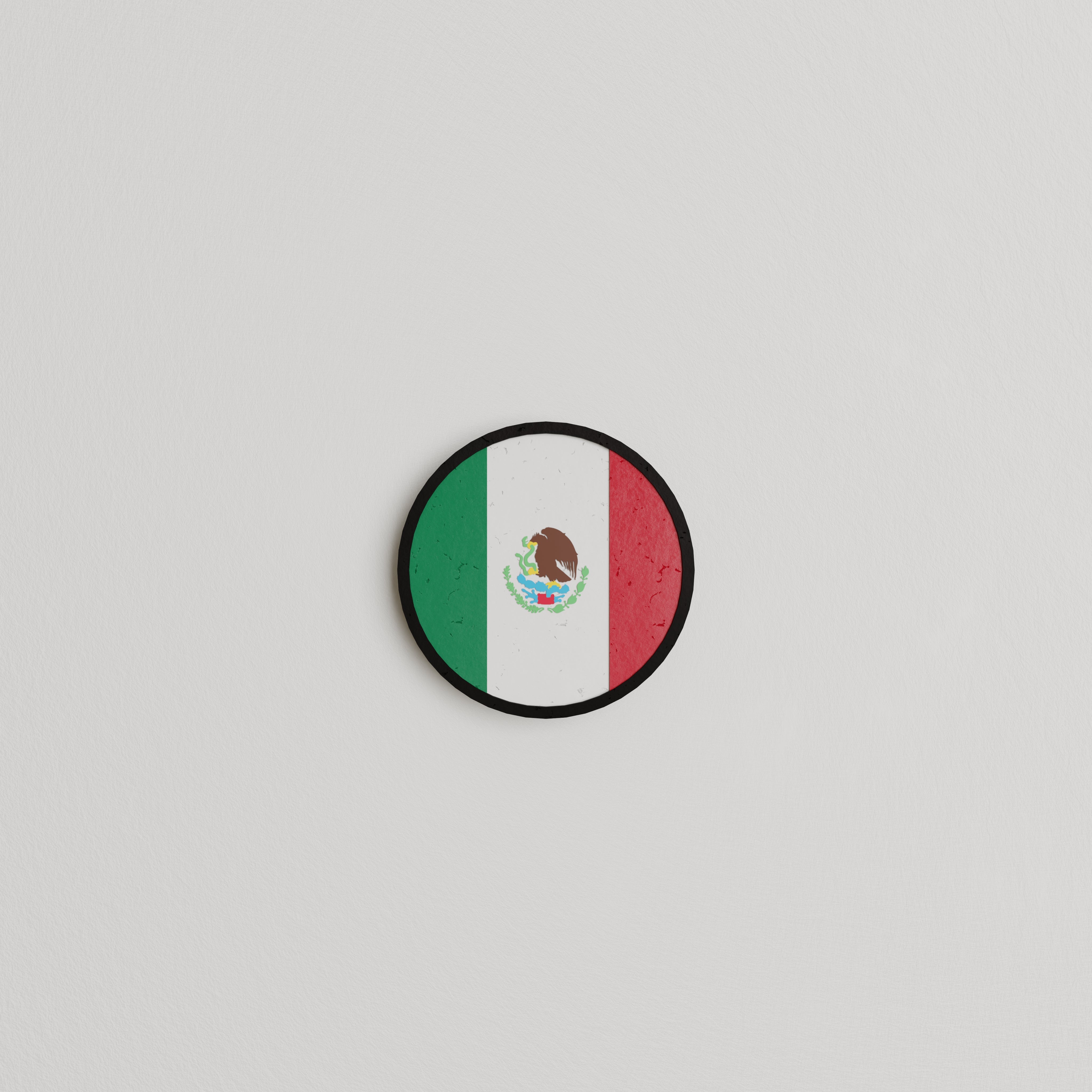 Mexico Round Flag - Hule Brand
