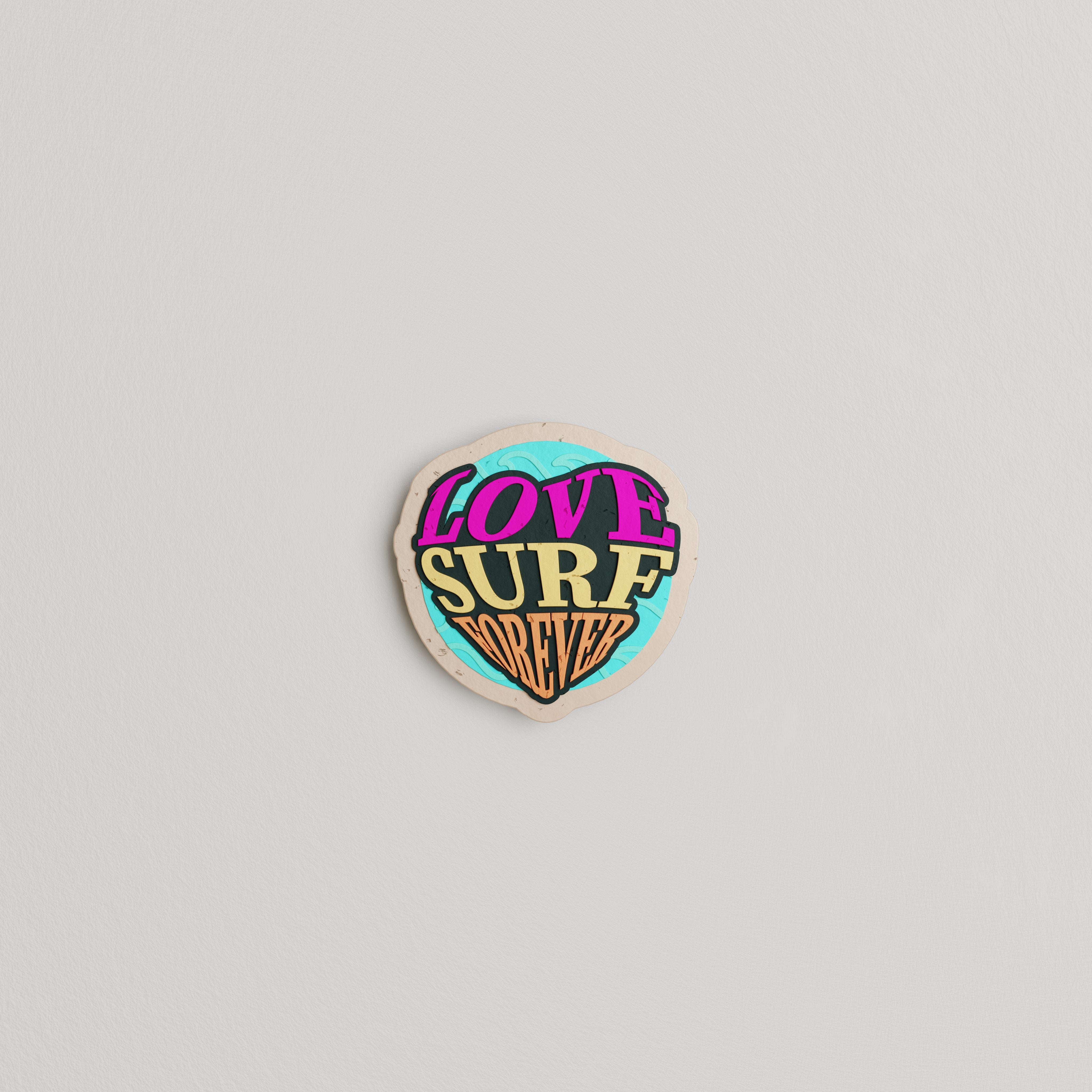 I Love Surf Patch - Hule Brand