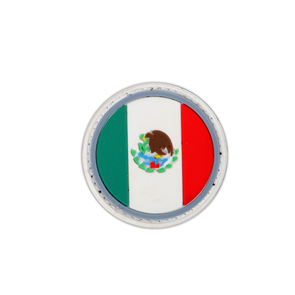Mexico Round Flag - Hule Caps